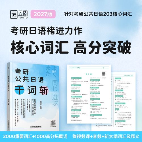 2027褚进考研日语203 语法快学与千词斩高效备考指南